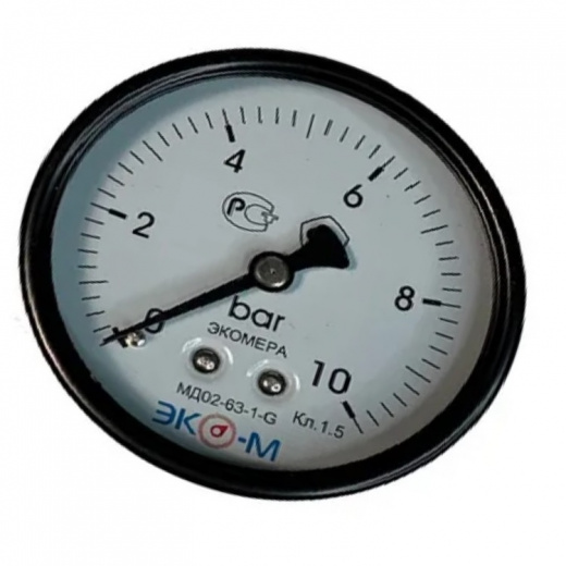 Манометр МД 02 осевой Дк63мм 0-4 бар кл.1,5 G1/4" ЭКОМЕРА
